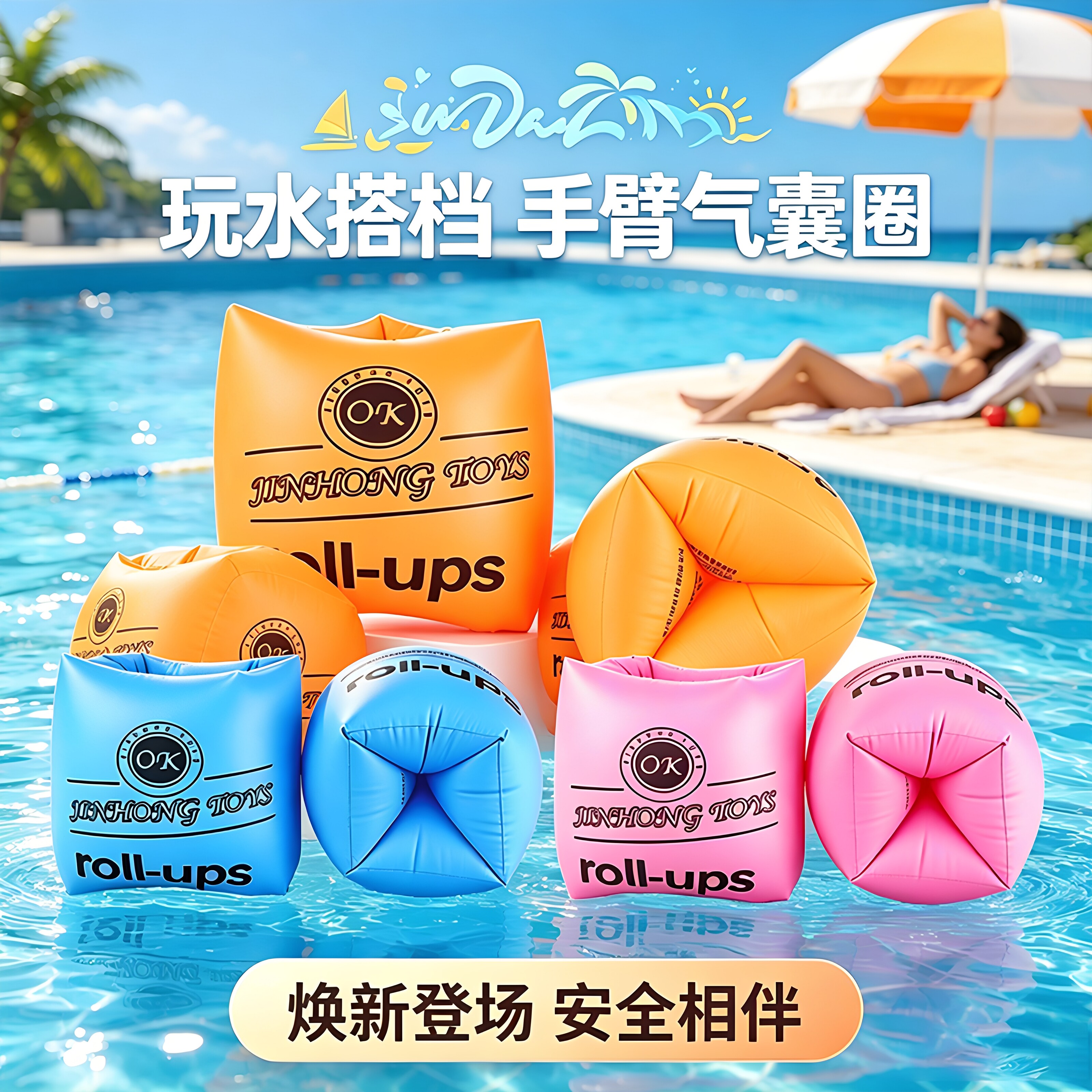 儿童成人学游泳加厚耐用手臂圈