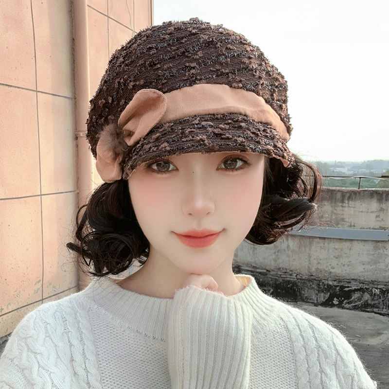 帽子假发一体时尚中老年妈妈