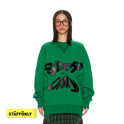 STAFFONLY 星轨旅人 星际漫游万有引力LOGO宽松卫衣圆领套头上衣