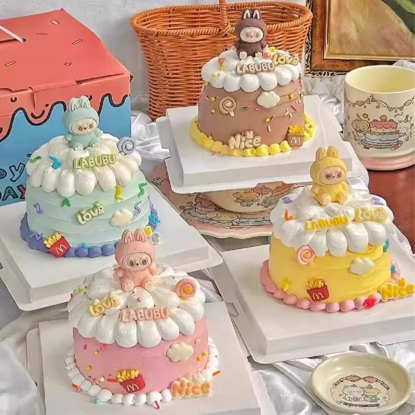 儿童生日蛋糕装饰布布头卡通摆