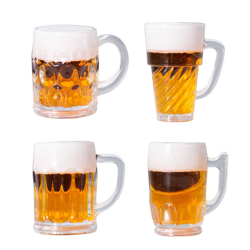 男神父亲节蛋糕装饰摆件仿真酒啤酒扎啤酒瓶带磁铁男士生日装扮x