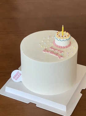 网红ins蛋糕装饰摆件迷你小蛋糕爱心蜡烛mini樱桃甜品台女神装扮