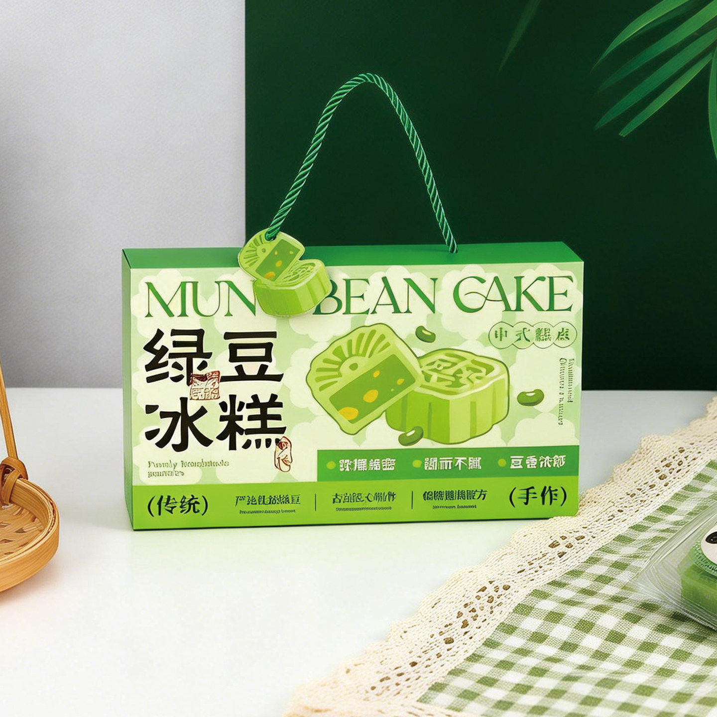 2026新款绿豆糕包装盒传统冰糕点心打包盒子雪媚娘蛋黄酥送礼烘焙