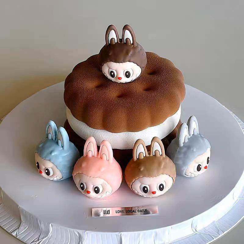 emoji卡通布布头慕斯蛋糕装饰可