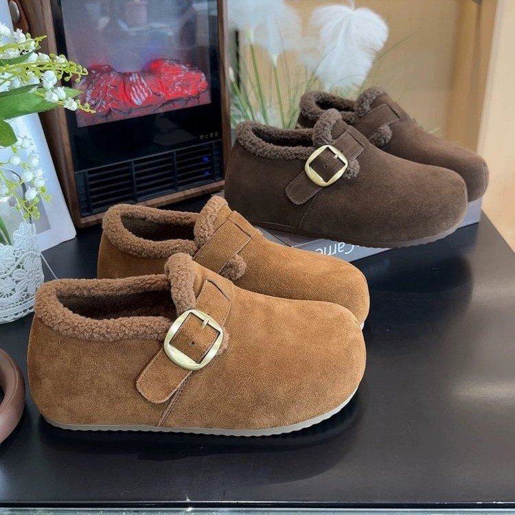 2026厚底加绒勃肯鞋女新款秋冬季乐福鞋博肯棉鞋面包鞋保暖雪地靴,女鞋,时尚雪地靴,淘宝优惠券,粉丝福利购,淘宝优惠卷