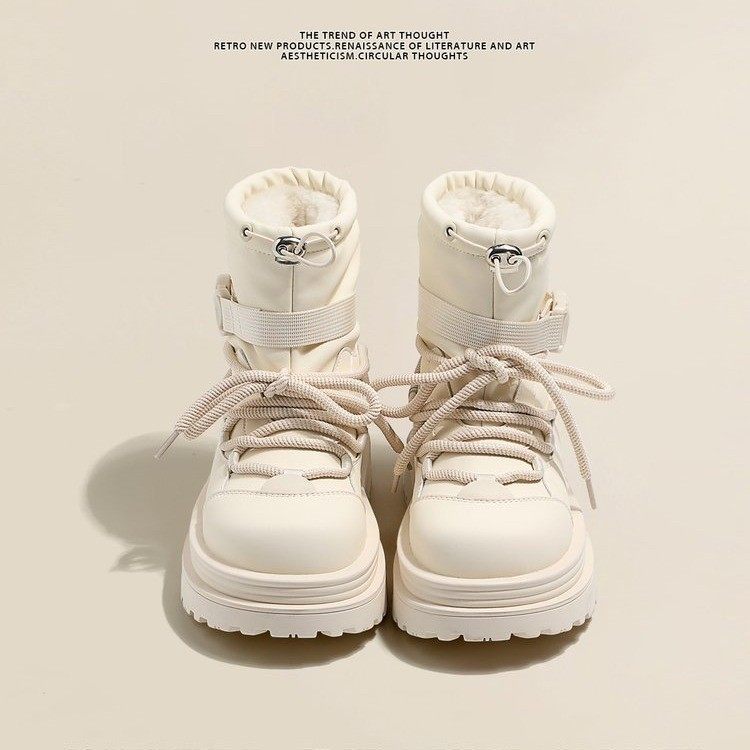 2026厚底长白山雪地靴女冬加绒加厚东北哈尔滨雪乡旅游大棉鞋防水,女鞋,时尚雪地靴,淘宝优惠券,粉丝福利购,淘宝优惠卷