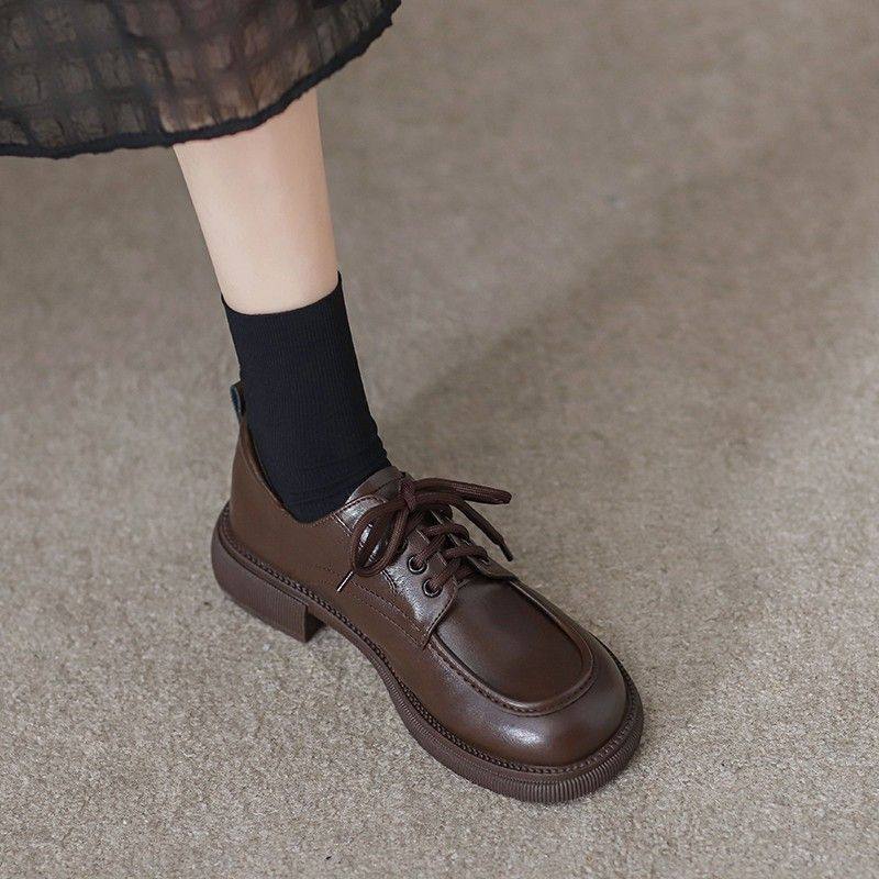 2026欧美英伦风小皮鞋春秋软底工作鞋低跟单鞋粗跟厚底乐福鞋,女鞋,深口单鞋,淘宝优惠券,粉丝福利购,淘宝优惠卷