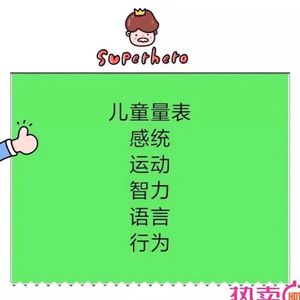 特殊儿童感统失调语言发育缓迟pep 韦氏智力评估量表测评表电子版