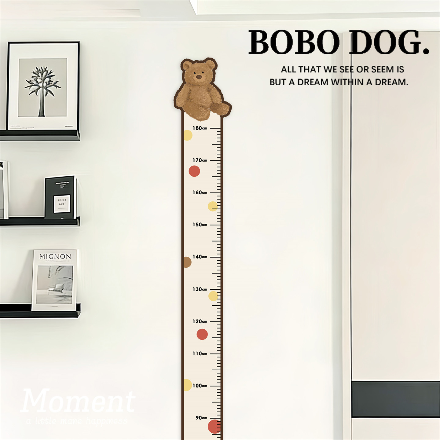 卡通身高测量墙贴身高贴不伤墙儿童身高仪尺可移除不留胶装饰贴纸,家居饰品,身高贴,淘宝优惠券,粉丝福利购,淘宝优惠卷