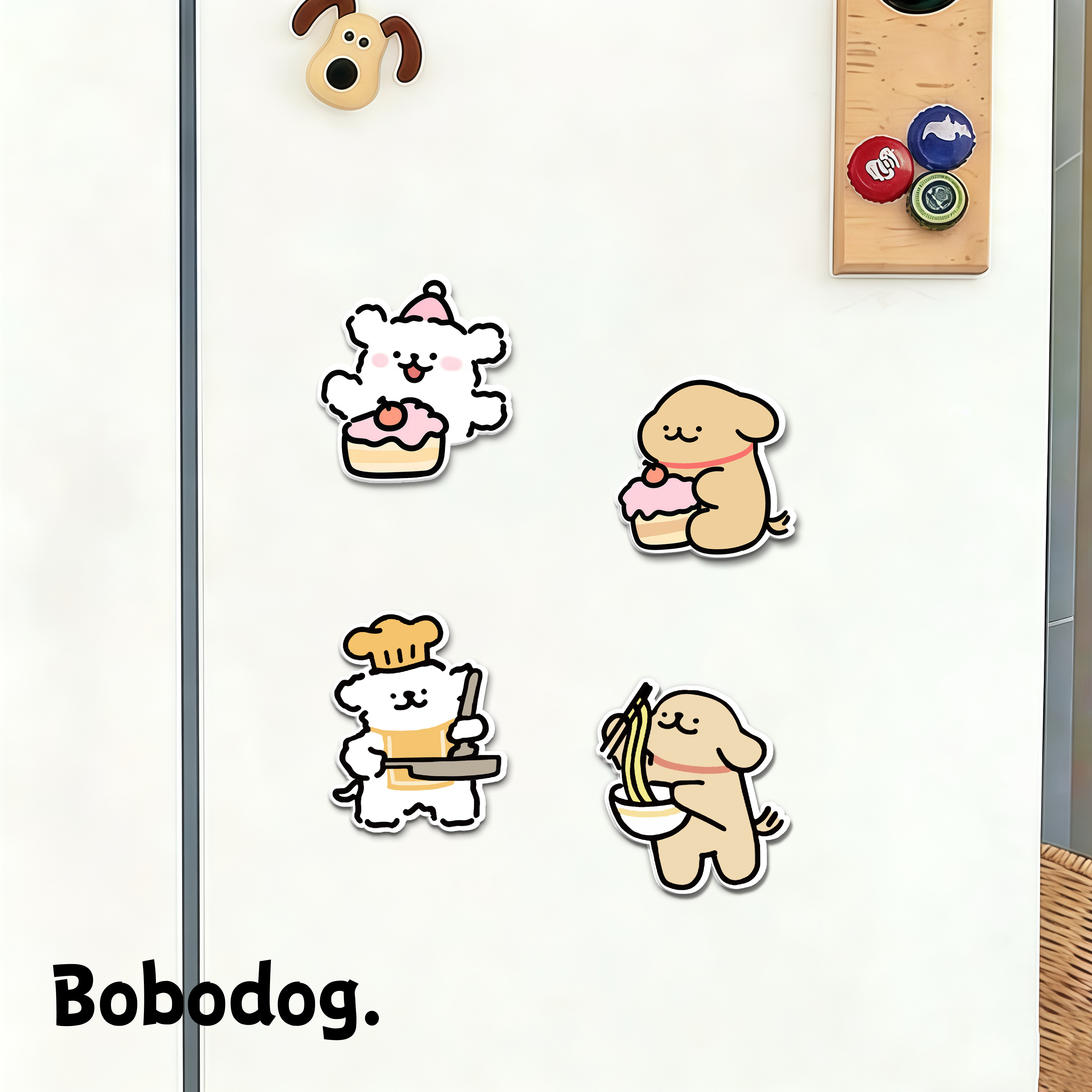 线条小狗冰箱贴磁力贴高级感卡通可爱个性创意磁吸冰箱磁吸贴装饰,家居饰品,冰箱贴,淘宝优惠券,粉丝福利购,淘宝优惠卷