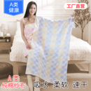 婴儿浴巾纯棉a类新生超软全棉吸水纱布宝宝洗澡包被儿童薄款速干