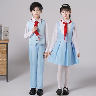 冯琳同款合唱服中小学生朗诵演出服春秋儿童礼服套装运动会表演服