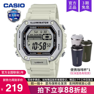 110H 石英电子MWD 小方块运动学生2025新款 casio卡西欧手表男士