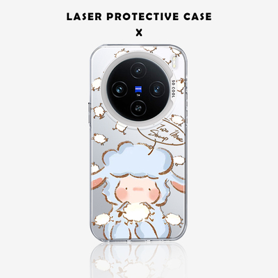 CASE联名小羊波德莱尔适用vivox90s手机壳vivo彩银x100软边x80咩咩x70pro可爱pro网红x100pro防摔x60硬保护套