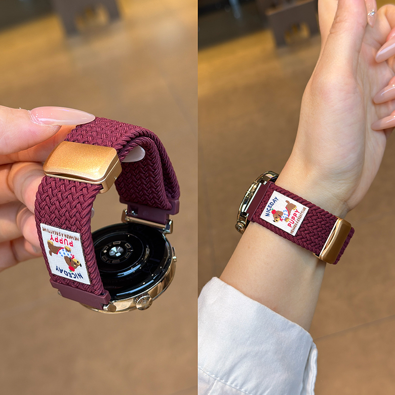 适用oppowatch腊肠狗柔软表带