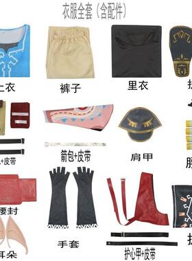 塞尔达传说2王国之泪 link游戏同款林克cos服儿童cosplay角色扮演