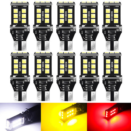 源头厂家 汽车led灯泡 Canbus W16W T15 2835 15SMD led灯 倒车灯