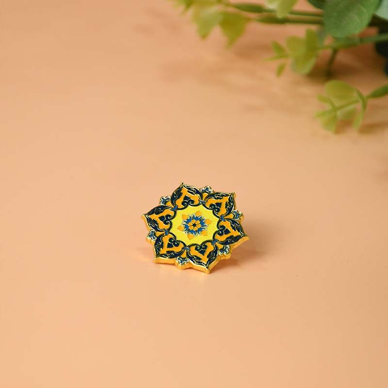 河南博物院文创唐代宝相花纹徽章金属国潮礼品胸针合金纪念男女