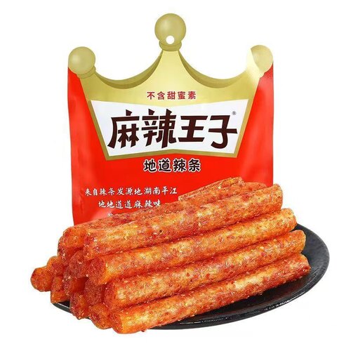 LL麻辣王子辣条童年怀旧休闲豆干110g18小包零食小吃麻辣味面筋辣