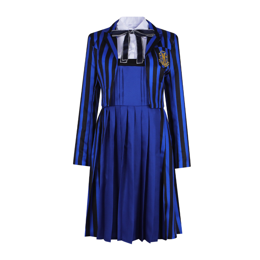 亚当斯一家cos服 Wednesday星期三女主同款校服cosplay万圣节
