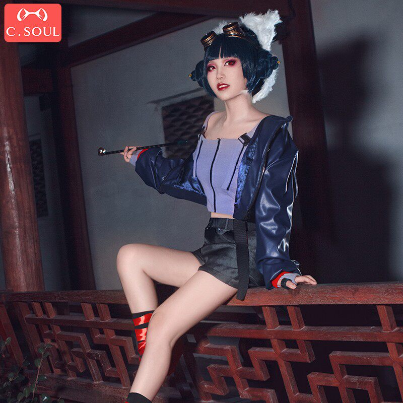 青蛇劫起宝青坊主服装假发儿童女白蛇缘起cosplay狐妖狐狸头面具