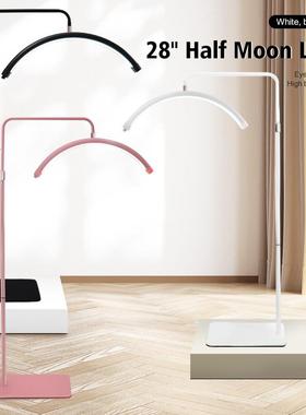 新款白色28寸50W护眼U型LED美甲美睫紋繡燈美容半月灯落地灯