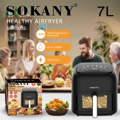 外贸出口SOKANY10035空气炸锅家用7L炸锅触屏健康炸锅AIRFRYER