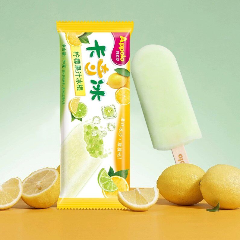 阿波罗 新品卡奇冰柠檬葡萄果汁90g冰棒雪糕网红冰淇淋冰激凌冷饮