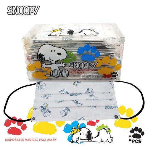 Snoopy史努比小颜卡通平面口罩超高透气度 少女品质三层可爱狗