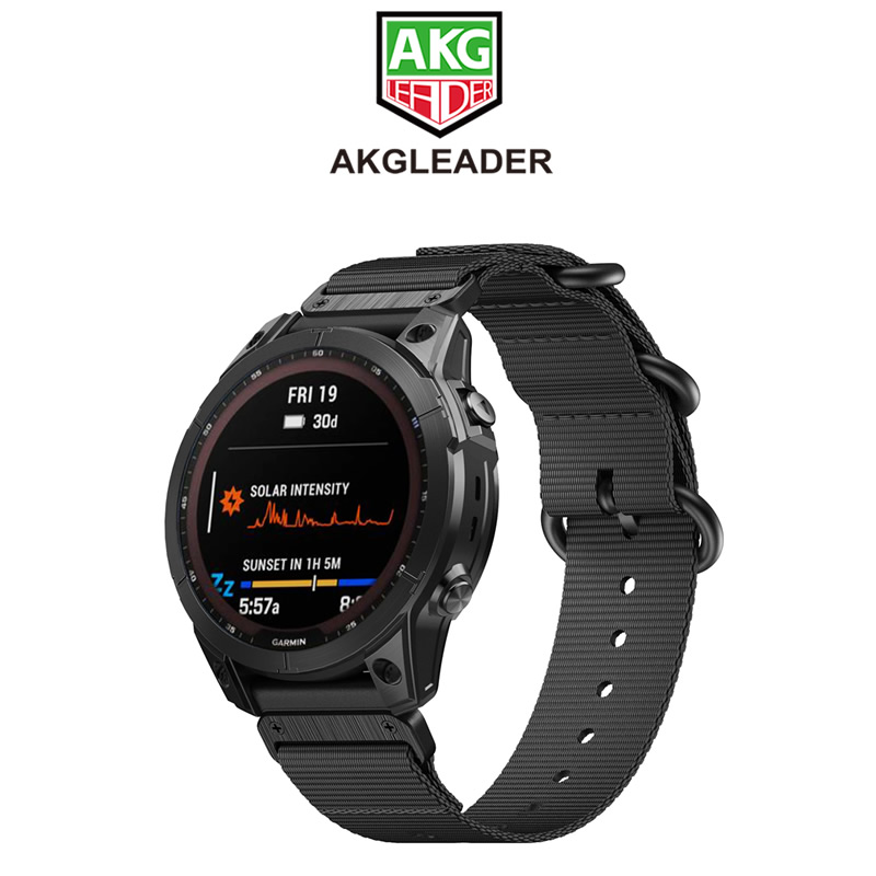 AKGLEADER适用于佳明尼龙手表带