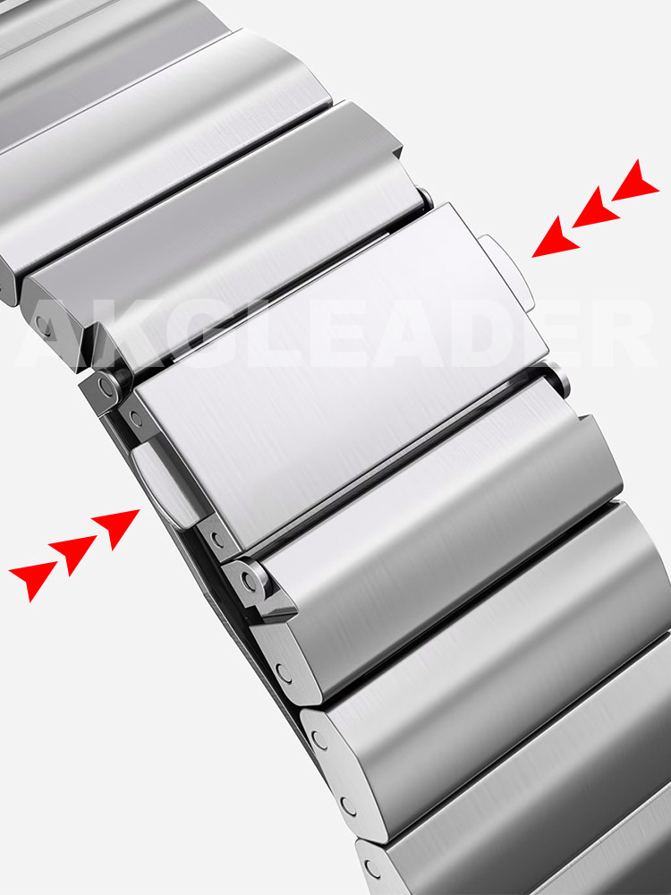 AKGLEADER TRENDY BRAND FOR HUAWEI GT3 STRAP GT2 METAL TITANIUM ALLOY WATCH3PRO HONOR GS3 SMART WATCH ULTIMATE BUDS RUNNER NEW 46 PREMIUM STEEL BAND