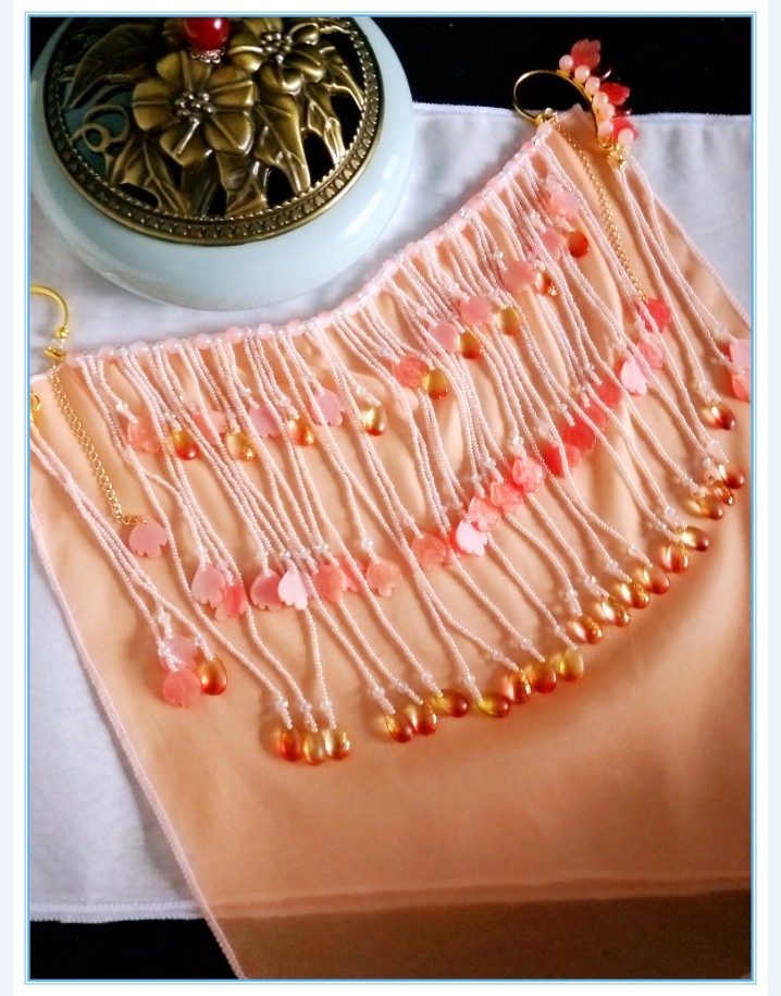 汉服流苏面纱超重工仙气华丽面帘