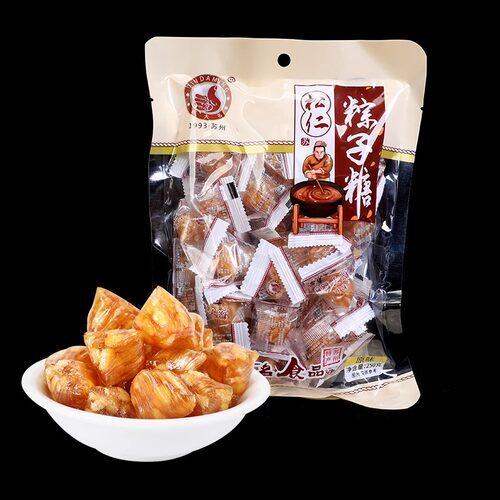 苏州特产大名松仁粽子糖老式小吃