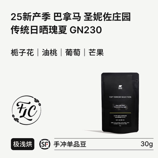 SUR 巴拿马圣妮佐庄园 栀子花 25产季 传统日晒瑰夏GN230 油桃 BIG