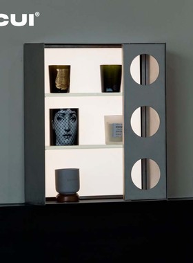 阿崔造屋 皮影柜原创设计一体发光茶具收纳家用多层展示柜收纳柜