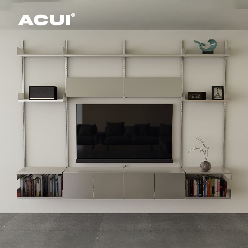 ACUI阿崔造屋 双开门柜 上墙不锈钢壁挂置物架模块化组合置物架