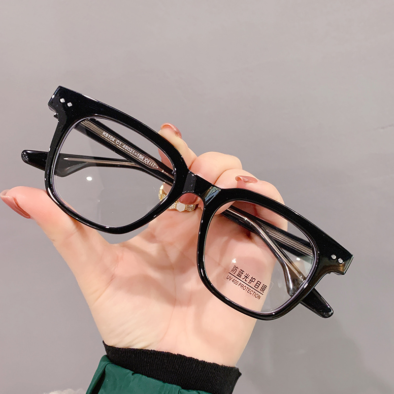 GM黑框眼镜女素颜神器显脸小