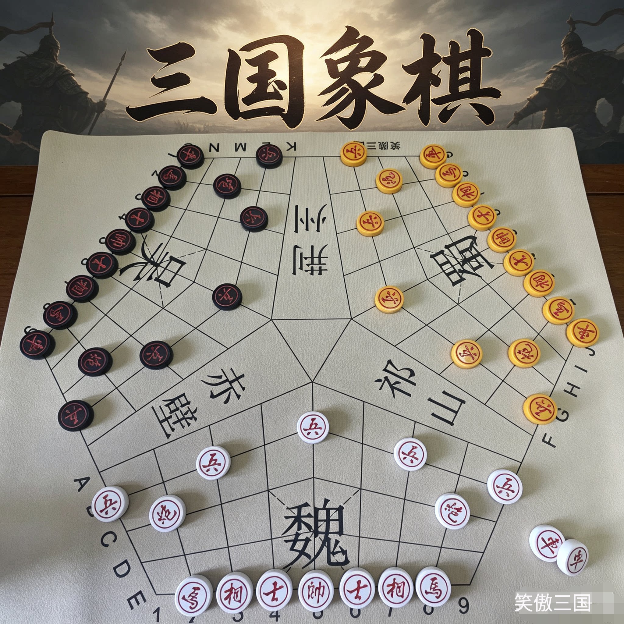 笑傲三国三人象棋三色棋子
