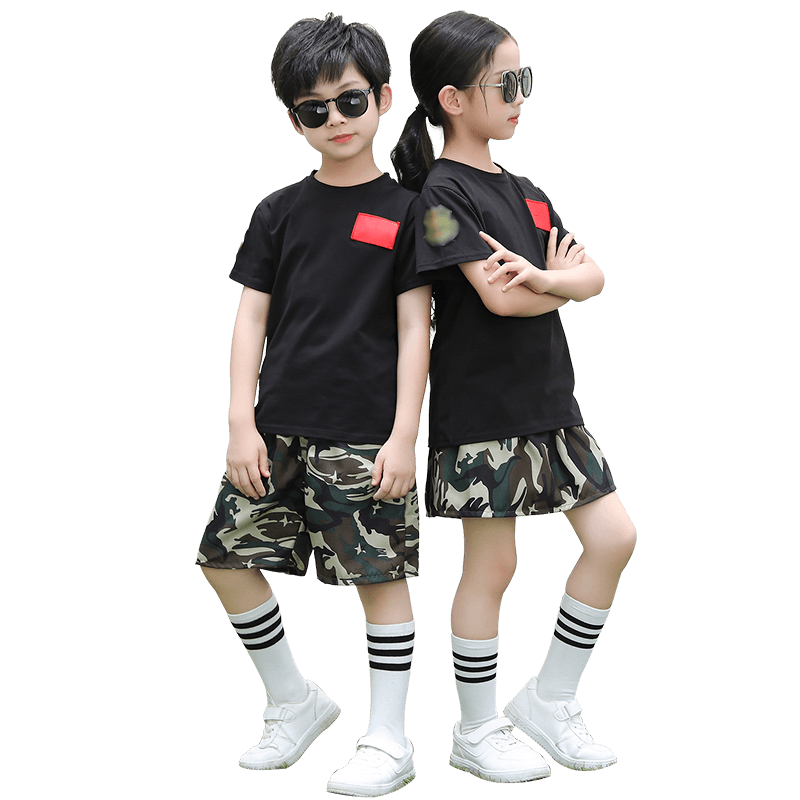 儿童迷彩服套装夏季短袖小学生军训服特种兵夏令营演出服男童军装