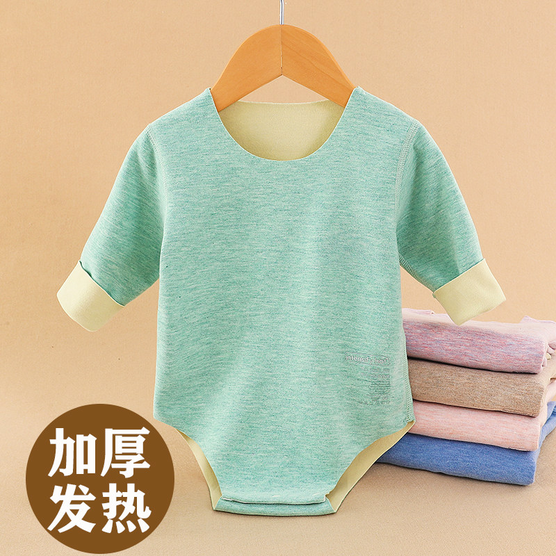 婴儿长袖连体衣德绒保暖睡衣宝宝加绒三角哈衣新生儿包屁爬服加厚,童装/婴儿装/亲子装,连身衣/爬服/哈衣,淘宝优惠券,粉丝福利购,淘宝优惠卷