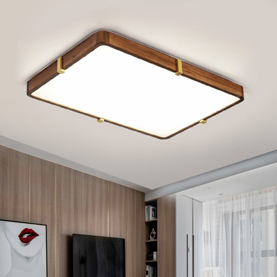 新中式简约大气黑胡桃木吸顶灯