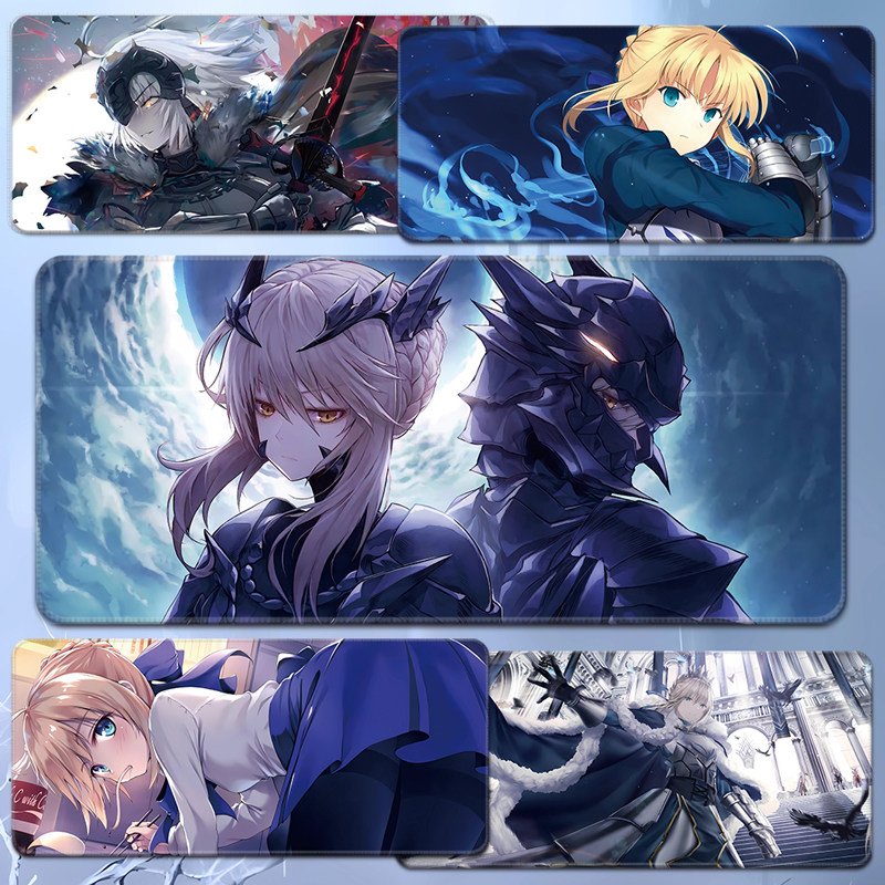 Saber鼠标垫Fate超大号键盘桌垫fgo骑士亚瑟王动漫阿尔托莉雅周边