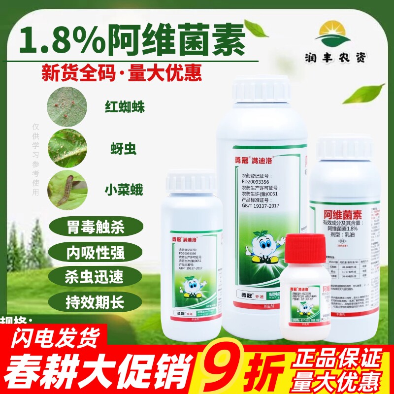 1.8%阿维菌素红蜘蛛蚜虫小菜蛾