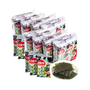 韩国进口海牌海苔芥末味儿童即食大礼包烤紫菜包饭宝宝拌饭脆片
