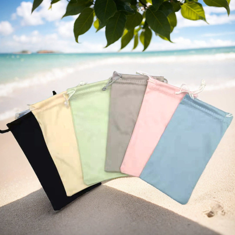 新品太阳眼镜收纳袋墨镜袋束口眼镜盒收纳袋现货眼镜袋