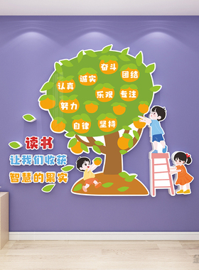 中小学班级教室智慧树装饰墙贴