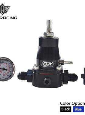 跨境 改装汽配燃油压力调节器调压14-36PSI带油表到AN6接头转换