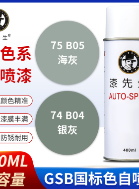 GSB国标B04银灰B05海灰B03金属油漆DIY涂鸦翻新修补喷漆GY09冰灰