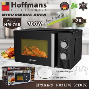 出口Hoffmans微波炉 766 21L Microwave Oven 1pcs/ctn 0.053cbm
