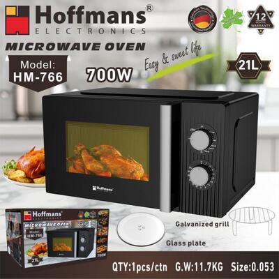 出口Hoffmans微波炉 766 21L Microwave Oven 1pcs/ctn 0.053cbm